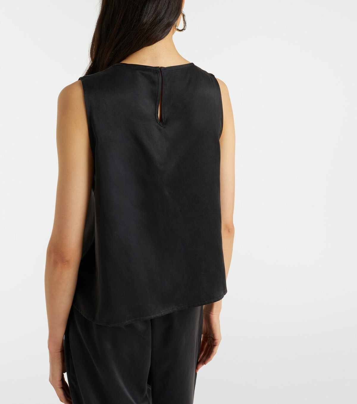 Asceno Sofia silk charmeuse tank top