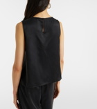 Asceno Sofia silk charmeuse tank top
