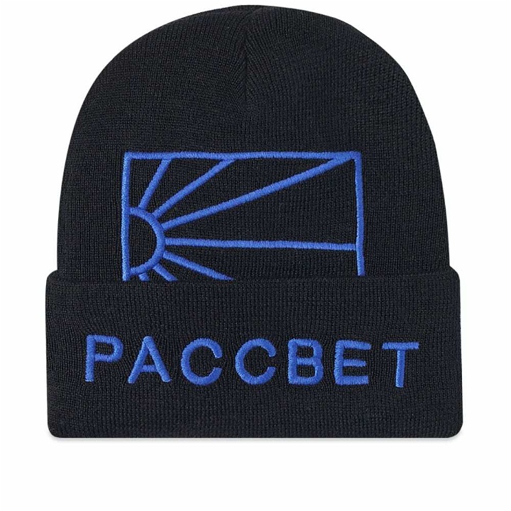 Photo: PACCBET Men's Big Logo Beanie in Black