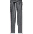 Dolce & Gabbana - Slim-Fit Satin-Trimmed Logo-Appliquéd Loopback Cotton-Jersey Sweatpants - Dark gray