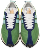 Lanvin Green & Blue Mesh Bumpr Sneakers