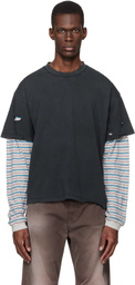 Stockholm (Surfboard) Club Black Back Logo Layered T-shirt
