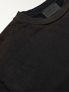 Fear of God - Logo-Flocked Cotton-Jersey T-Shirt - Black