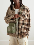 READYMADE - Suede-Trimmed Distressed Canvas Messenger Bag