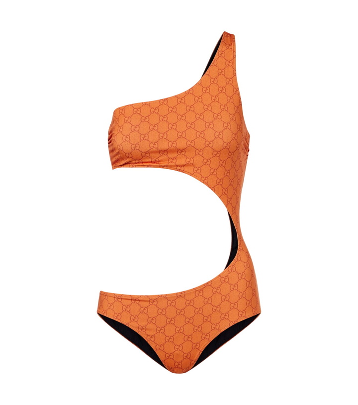 Photo: Gucci GG cutout one-shoulder swimsuit