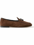 Rubinacci - Marphy Leather-Trimmed Suede Tasselled Loafers - Brown