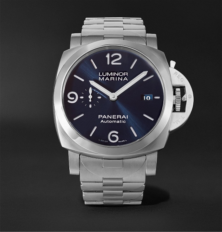 Photo: Panerai - Luminor Marina Automatic 44mm Stainless Steel Watch, Ref. No. PAM01316 - Blue