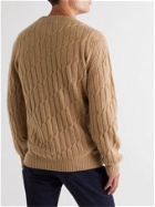 Dunhill - Cable-Knit Cashmere Sweater - Brown