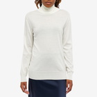 Jil Sander High Neck Knitted Jumper in Natural