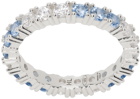 Hatton Labs SSENSE Exclusive Silver & Blue Eternity Ring