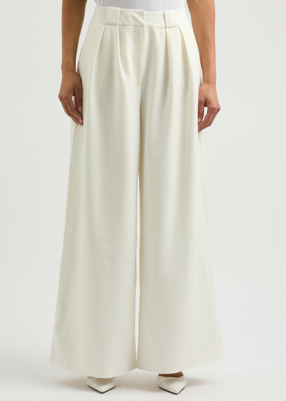 Aexae Wide-leg Wool Trousers White XS (UK6 / XS)