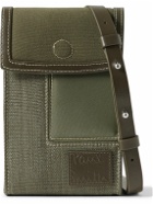 Paul Smith - Logo-Appliquéd Leather, Nylon and Cotton-Canvas Phone Pouch