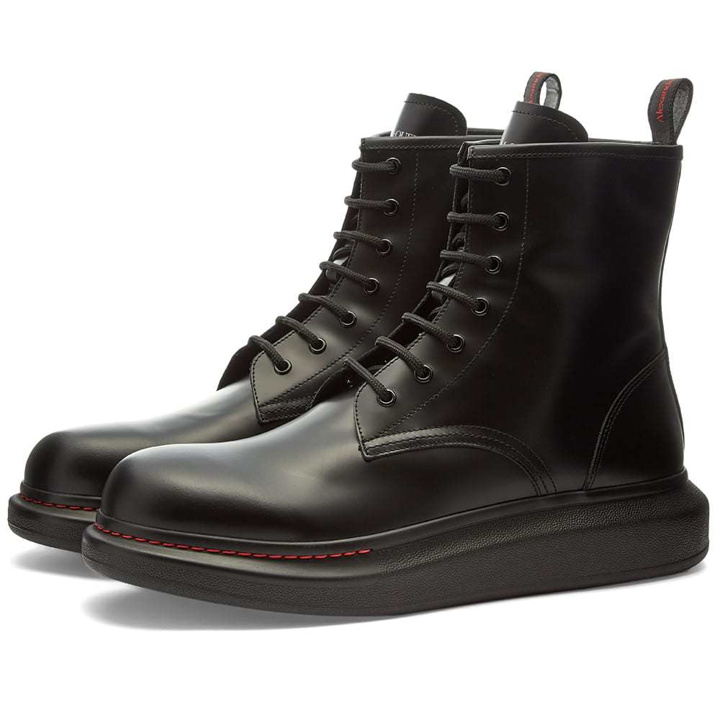 Photo: Alexander McQueen Leather Wedge Sole Lace Up Boot