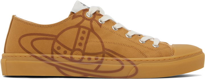 Photo: Vivienne Westwood Tan Low-Top Plimsoll Sneakers