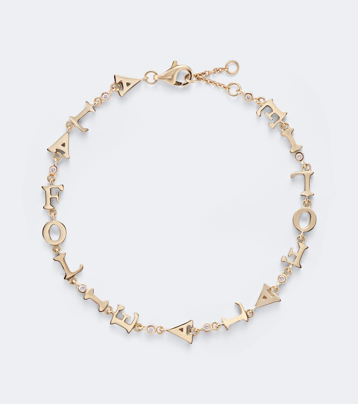 Yvonne Léon À La Folie 9kt gold bracelet with diamonds