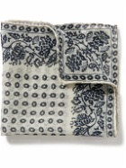 Anderson & Sheppard - Printed Cashmere and Silk-Blend Pocket Square