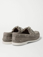 QUODDY - Downeast Nubuck Boat Shoes - Gray