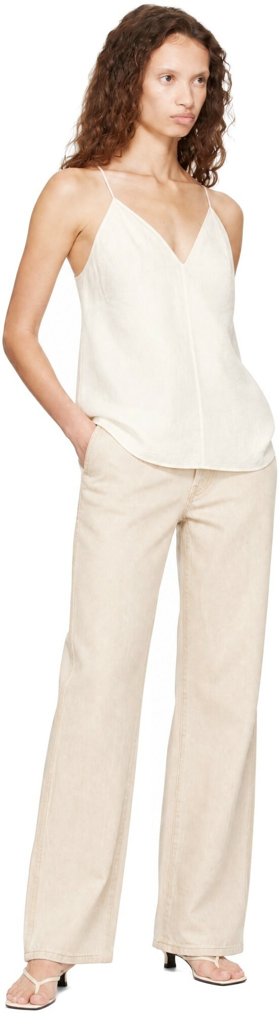 KHAITE Beige Callum Jeans