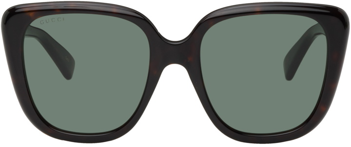 Photo: Gucci Tortoishell Square Sunglasses