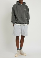 Represent Owners Club Script Hooded Cotton Sweatshirt Dark Grey