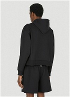 Cropped Hooded Sweatshirt in Black