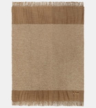 The House of Lyria Rovere fringed wool and linen-blend blanket