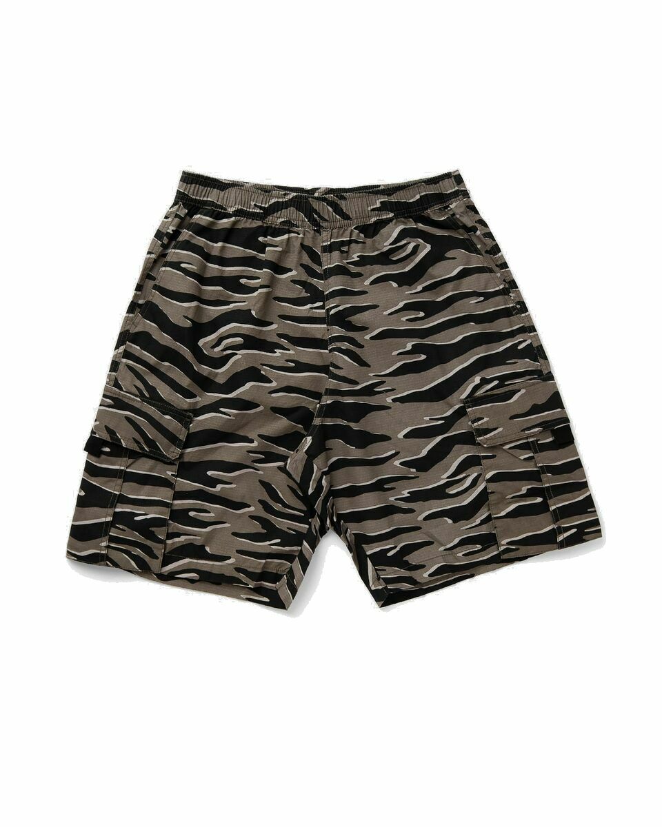 Photo: Patta Tiger Stripe Camo Cargo Ripstop Shorts Black - Mens - Casual Shorts