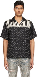 AMIRI Black Music Notes Bowling Shirt