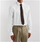 Beams F - Cutaway-Collar Slub Cotton and Linen-Blend Shirt - White