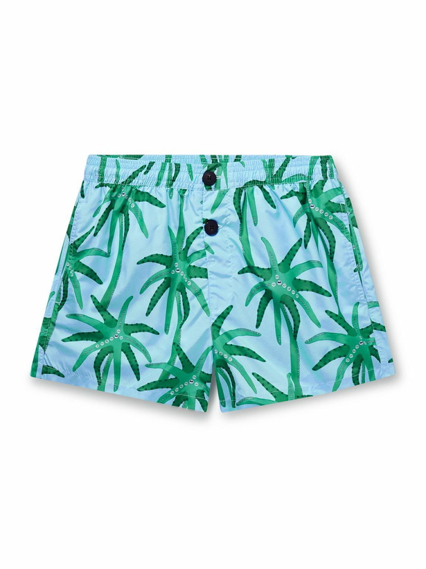 Photo: Jacquemus - Straight-Leg Short-Length Printed Swim Shorts - Blue