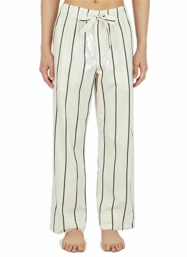 Photo: Striped Drawstring Pyjama Pants in White
