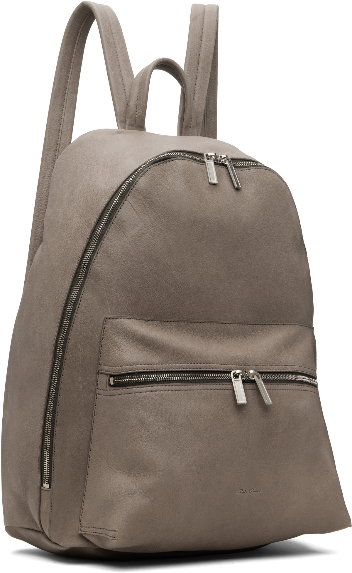 Rick Owens Gray Concordians Soft Buffalo Backpack