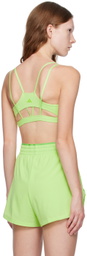 adidas Originals Green Yoga Studio Luxe Light Sport Bra