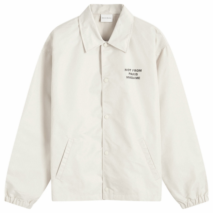 Photo: Drôle de Monsieur Men's Slogan Coach Jacket in Mastic