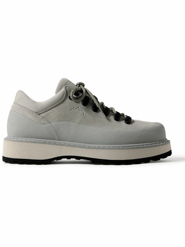 Photo: Diemme - Cornaro Rubber and Nubuck-Trimmed Suede Boots - Gray