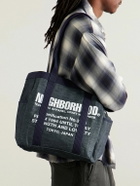 Neighborhood - Canvas-Trimmed Logo-Print Denim Tote Bag