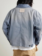 LOEWE - Corduroy-Trimmed Cotton-Twill Overshirt - Blue