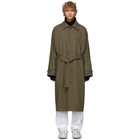 Acne Studios Beige Vichy Check Wool Over Coat