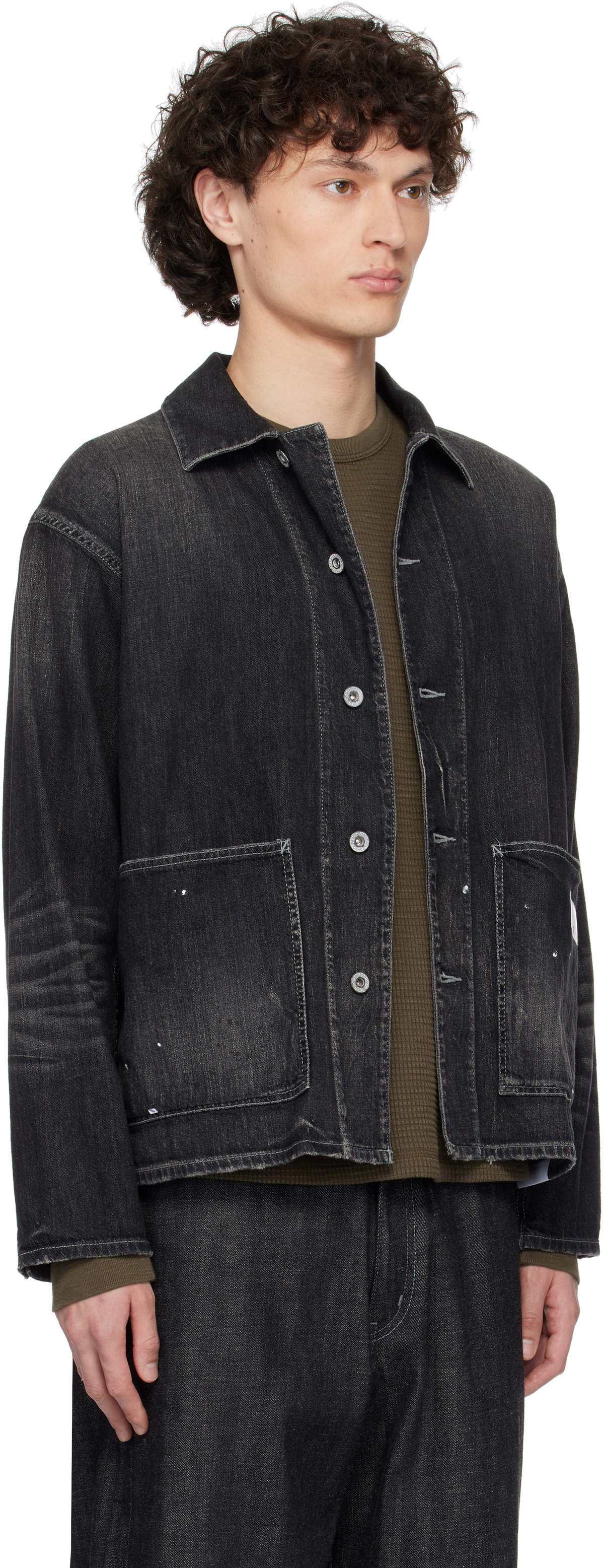 Neighborhood Black Washed LW Coverall Denim Jacket Neighborhood