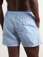 FEDELI - Madeira Printed Straight-Leg Swim Shorts - Blue