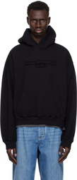Alexander Wang Black Oversize Logo Hoodie