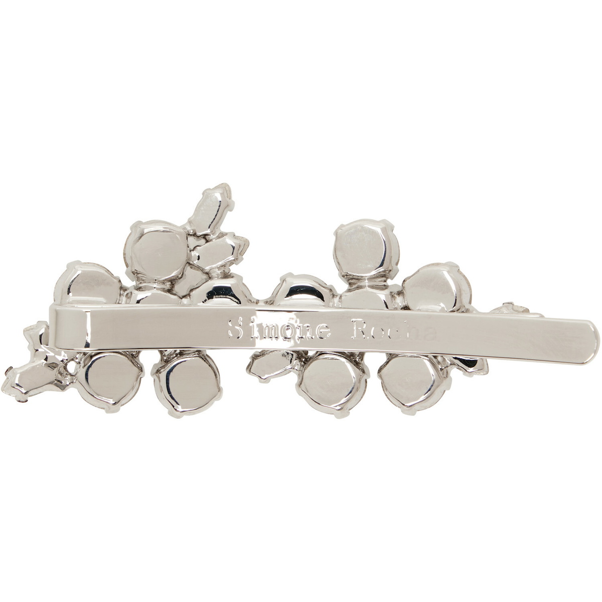 Simone Rocha Silver Mini Hellebore Flower Hair Clip
