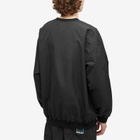 Anglan Men's Nylon Athletic Wappen Hoodie in Black