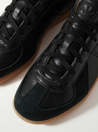 adidas Originals - BW Army Lux Suede-Trimmed Cracked-Leather Sneakers - Black