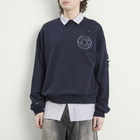 Acne Studios Men's Small Button Sweatshirt in Dark Navy