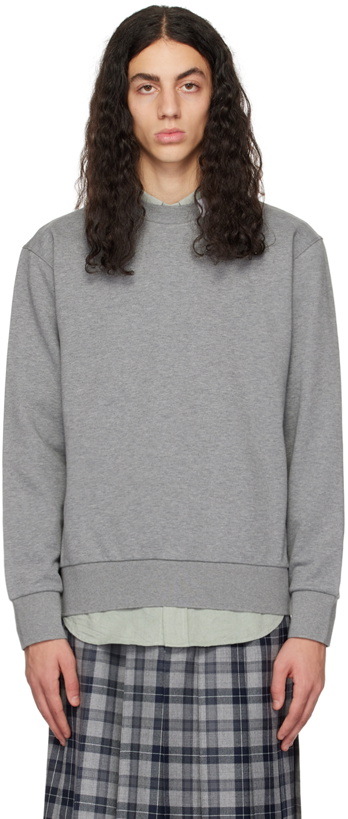 Photo: Thom Browne Gray 4-Bar Sweatshirt