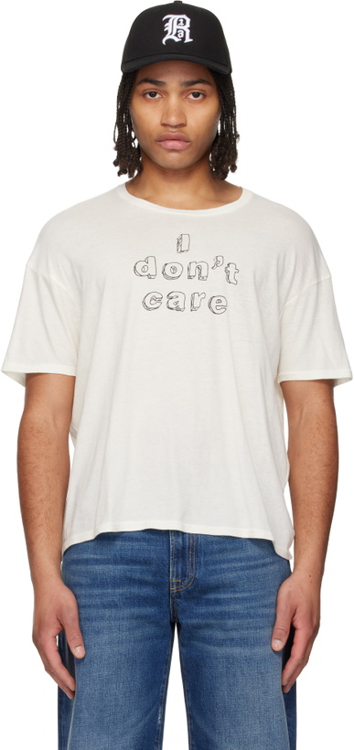 Photo: R13 White 'I Don't Care' Relaxed T-shirt
