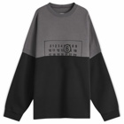 MM6 Maison Margiela Men's Split Number Logo Sweatshirt in Grey/Black