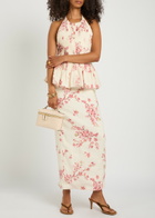 Agua BY Agua Bendita Lirica Floral-print Linen Maxi Skirt Multicoloured