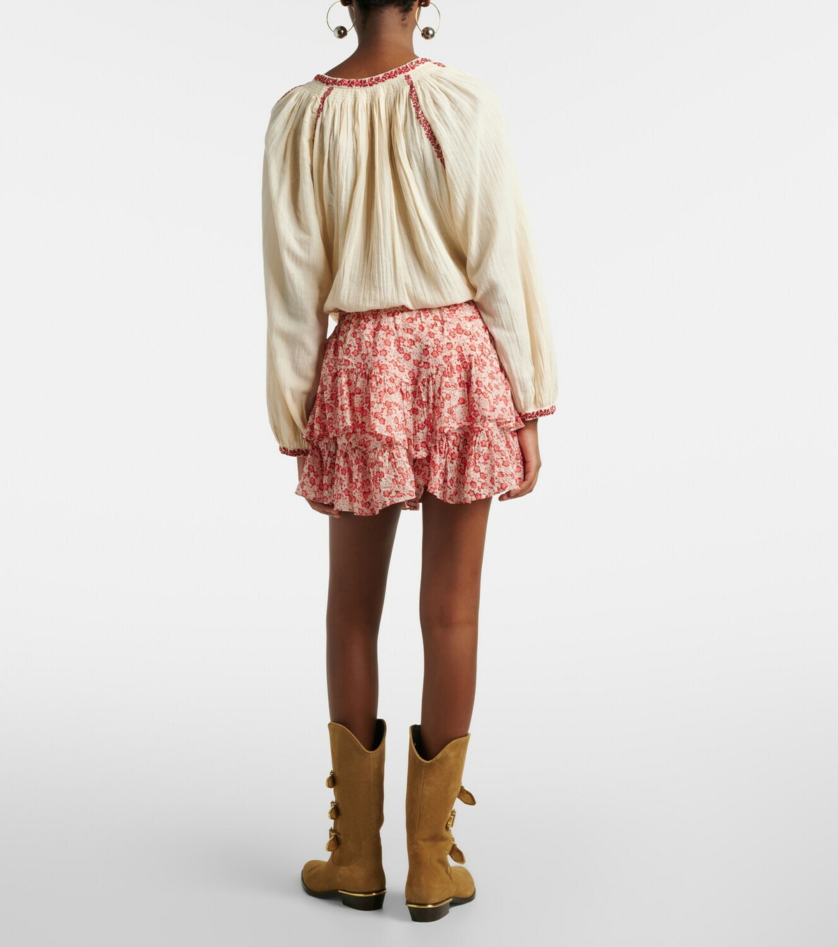 Marant Etoile Jocadia floral cotton skort